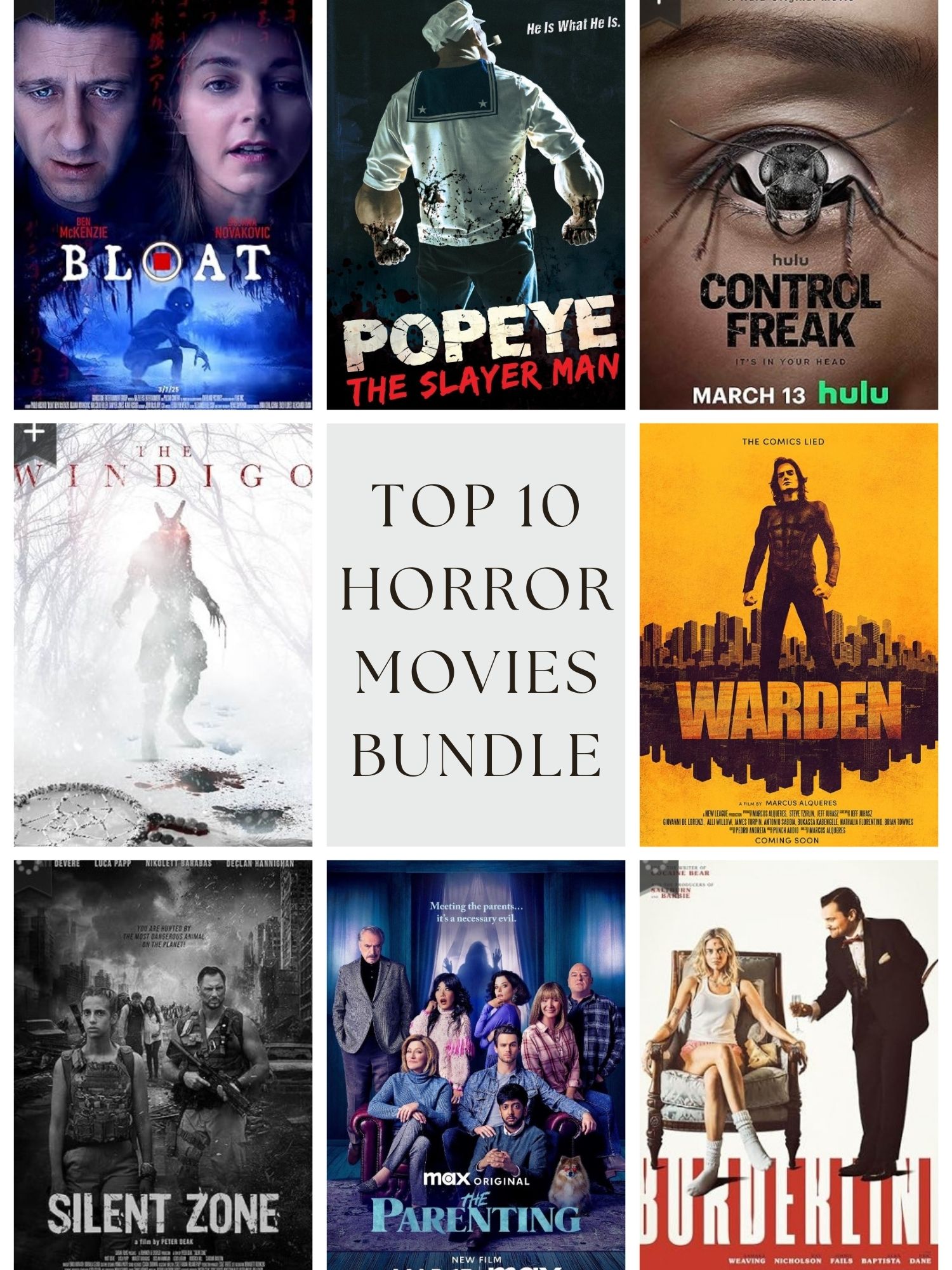 Top 10 Horror Movies Bundle